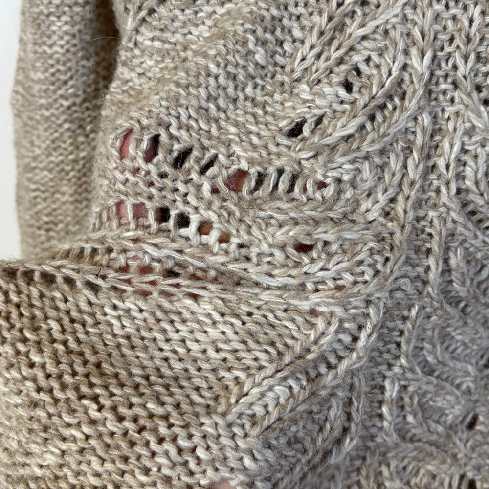 Anthropologie Moth Turtleneck Sweater Brown Beige Women’s Small Alpaca Blend - Picture 4 of 15